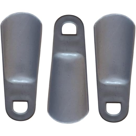 Small Smooth Slip on Shoes Horn, Grey