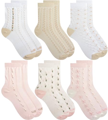 Kit 06X Pares Meia Feminina Alto Relevo Cano Médio Tam 34 a 39 - Rikam