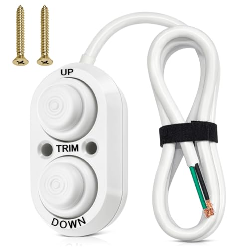 Tilt Trim Switch for Boat Outboard Motor Up Down Control Trim Switch with IP67 Waterproof for Marine Boat Yacht Ships 12V DC White