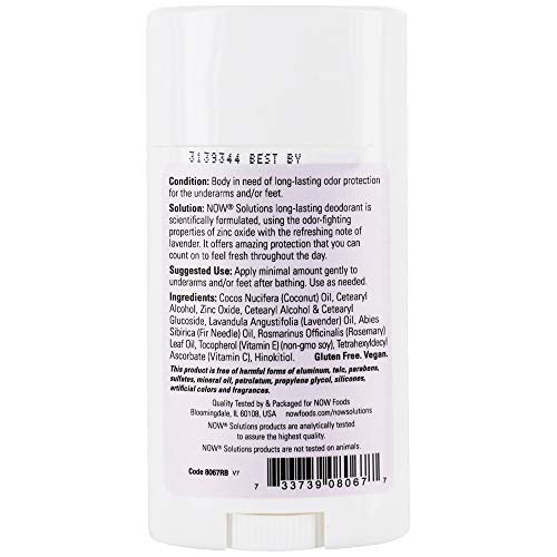 Now Foods Long Lasting Deodorant Stick - 2.2 oz 6 Pack image 4