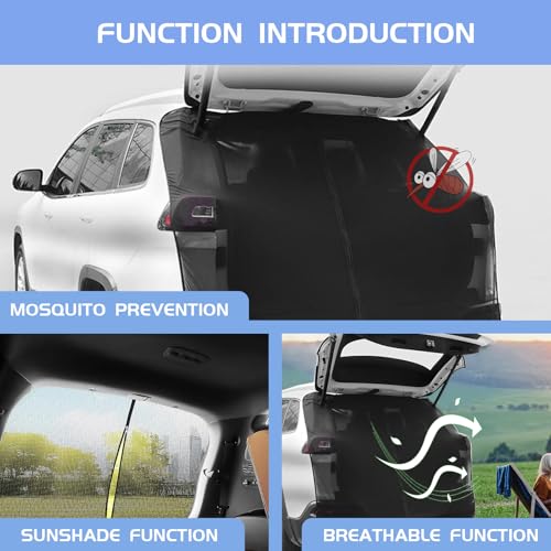Magnetic Car Tailgate Mosquito Net, Medium Size, Rear Window Screen Protection (M)