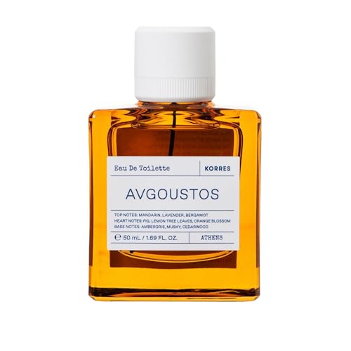 Eau de toilette Avgoustos 50ml, parfum frais longue tenue notes de figue et agrumes