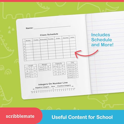 Carnet de composition pour filles et garçons ScribbleMate : idéal pour les devoirs - 7