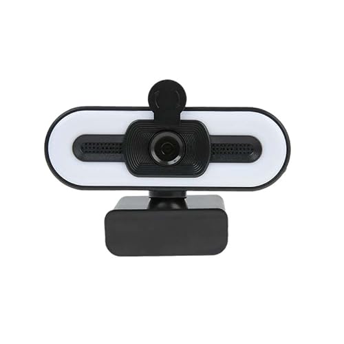 ZHUTA Webcam HD 1080P mit Ringlicht,360° drehende Streaming Kamera mit Rauschunterdrückungsmikrofon,Autofokus, Plug-Play,USB Web Kamera kompatibel für Windows,MAC und Linux Cover