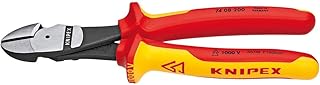KNIPEX 8-Inch 1000V Insulated High Leverage Diagonal Cutters (Red)