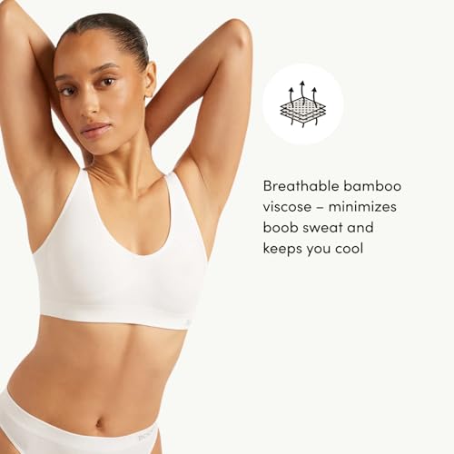 Image of Boody -Seamfree Crop Bra -Seamless Bralette -No Padding, Clips, Fastenings, Wires -Bamboo Viscose -Low-Medium Support Pull-On