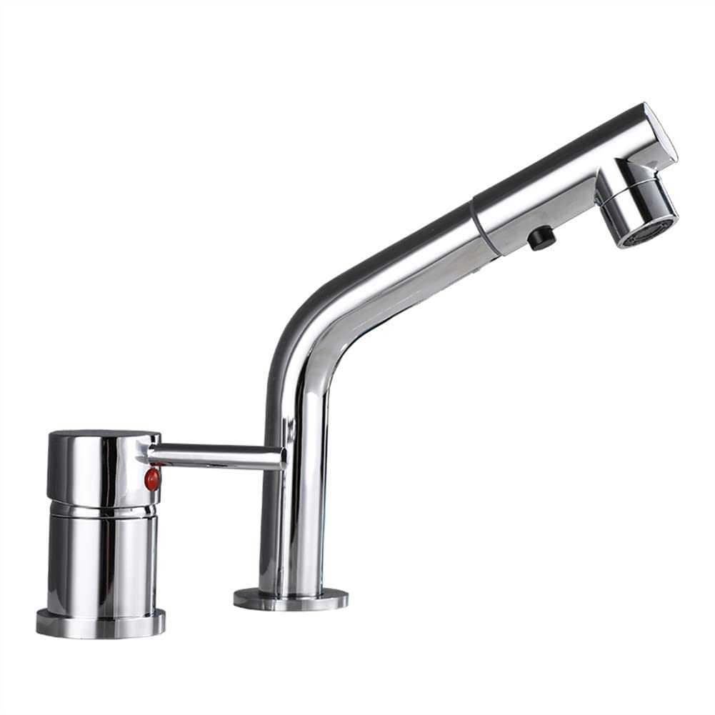Robinet de lavabo de salle de bain en laiton massif noir mat LUNEZY