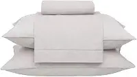 Buddemeyer Jogo de Cama Casal Percal 180 Fios Basic Percalle 100% Algodão Fio Penteado Bege 4 peças