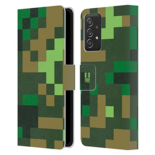 Étui en cuir Galaxy A53 5G avec finitions soignées et motif camouflage exclusif