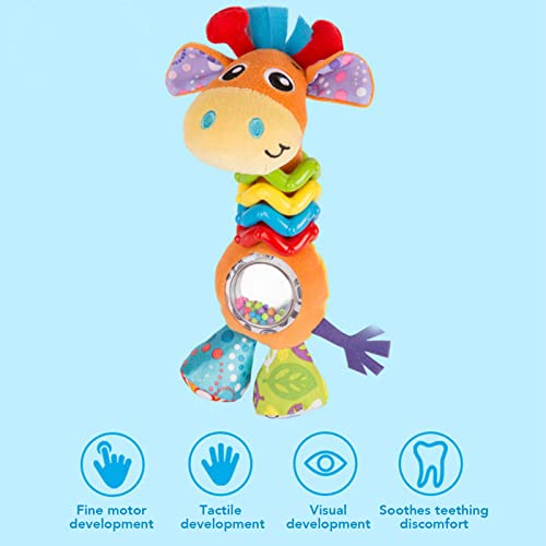 Baby Soft Plush Toy Present Baby Tinkerbell Chewable Cute Giraffe Shape Stimulates Visual Hearing For 3+ Months For Play Mats #TOP5