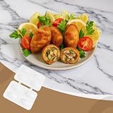 byepica Forma do bułek Kibbeh – 4-wnękowy plastikowy przyrząd do łatwego i szybkiego przygotowania klopsików domowej roboty, kibbeh i nie tylko, idealna do przystawek i dań głównych
