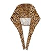 Leopard Print Comfortable Cleaning Work Cap Cooking Catering Chef Kitchen Beanie Adjustable Strap Black #2