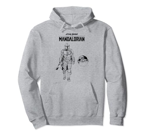 Sweat Star Wars Mandalorian coton épais anti-bouloche à capuche