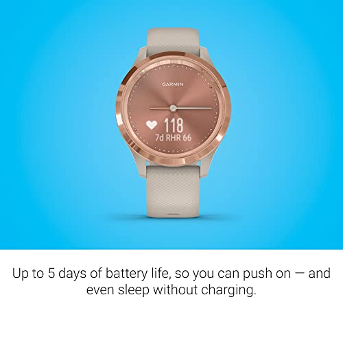 Garmin Hybrid Smartwatch With Real Watch Hands And Hidden Color Touchscreen Displays, Rose Gold With Light Sand Case And Band, 39Mm, 010-02238-02 #TOP2