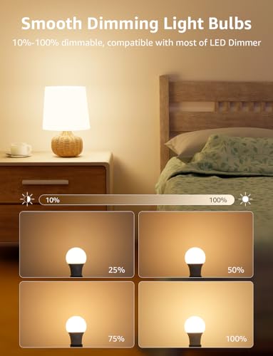 Lepro E27 Screw Bulb Dimmable, 7W Equivalent to 60W, Warm White 2700K E27 LED Bulbs, 800 Lumens Edison LED Light Bulb, Energy Saving Light Bulbs for Lamp, Pack of 6 - Image 3