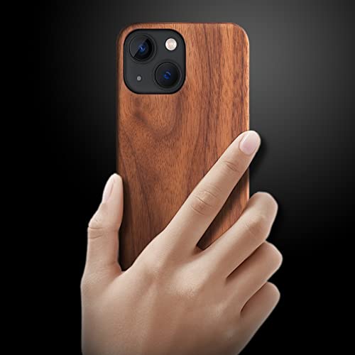 Wuorenm WOOD Case Compatible With Iphone 13 Case Natural Walnut Shockproof Protective Slim Minimalistic Classy Unique Elegant Vintage Wooden Cover thumb #4