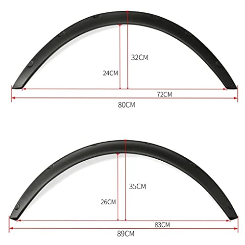 Image of 4PC Fender Flares 4PCS 3.5 inch /890mm Wheel Fender Flares Wheel Arches Universal for All car Flexible Wide Body Universal for Car.