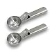 Solid Stainless Steel Ice Cream Scoop, SourceTon 2 Packs of Stainless steel Ice Cream Spoon with Easy Trigger, Dipper for Fruits, Water Melon Scoop