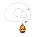 DIYthinker Or planète Rouge comme la Flamme Ardente Illustration Motif Teardrop Pendentif en Forme de Bijoux Collier avec chaîne Décoration Cadeau