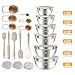 Mixing Bowls with Airtight Lids Set, 20 PCS Kitchen Gadgets Set, 6 Stainless Steel Bowls,3 Grater Attachments,Non-Slip Silicone Bottoms,Great for Serving&Baking,Size 5, 4, 3.5, 2.1, 1.5, 1.1QT (Khaki)