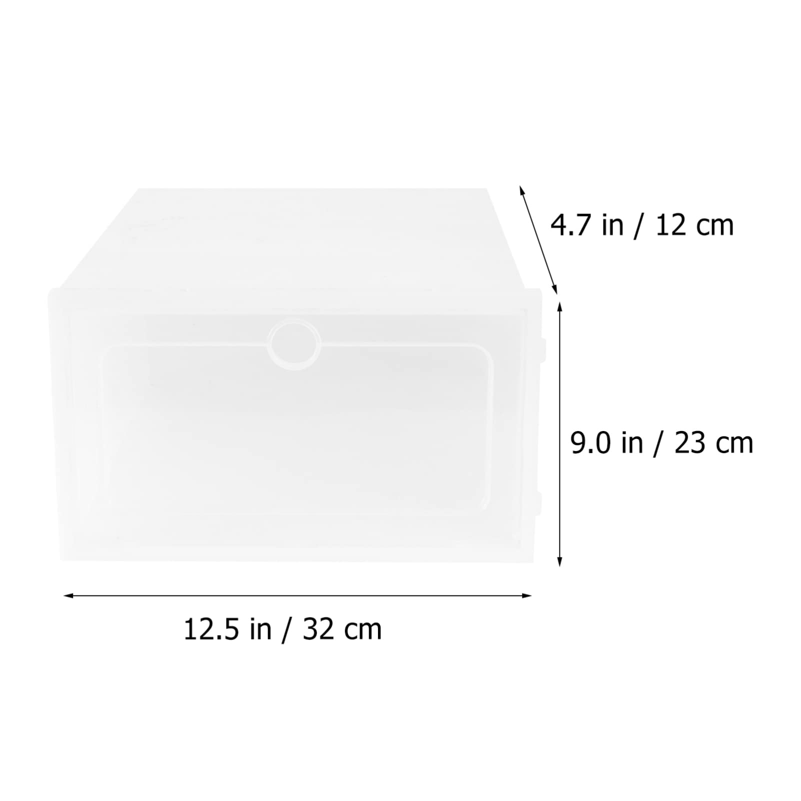 Alipis Boîte à Chaussures 6 Pièces Grosse Taille en Pp Blanc, Empilable