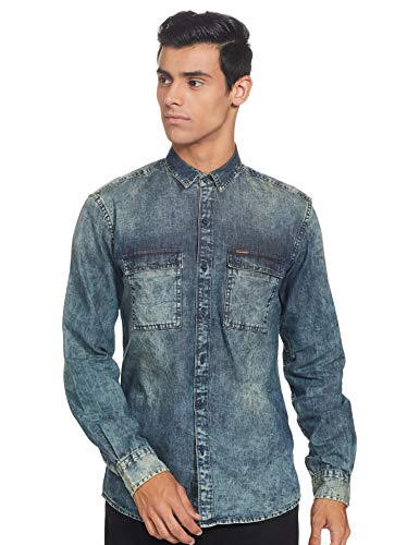 Wrangler Men's Plain Regular Fit Casual Shirt