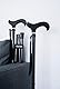 KMINA PRO - Gehstock Herren Elegant, Spazierstock Damen Aluminium, Höhenverstellbar, Schwarz
