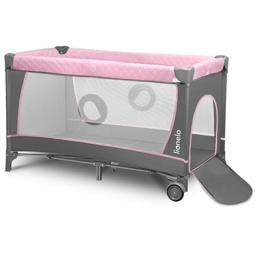 Camita de viaje 65 x 125 cm con colchón plegable para niños hasta 15 kg Lionelo Flower 5