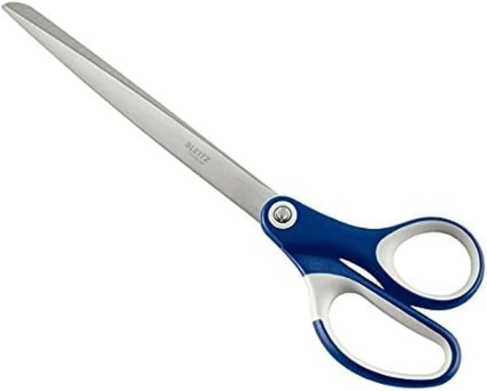 Leitz Titanium Scissors, Right or Left Handed (Ambidextrous), 260 mm, Office Stationary, Ergonomic Handle, Black