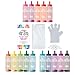 Tulip One-Step Tie-Dye Kit Party for 5, Large Party Activity, Arts & Crafts Gift, Vibrant Colors, Permanent Fabric Dye, Easy Clean-up, 8 Fun Techniques Included, 15 Prefilled Full Size Bottles