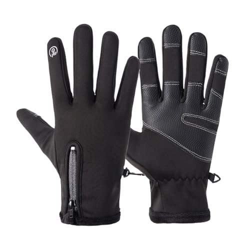 Guantes de moto, guantes de moto - Guantes resistentes al desgaste para moto - Guantes de ciclismo con forro polar cálido impermeable para hombre mujer Motocross