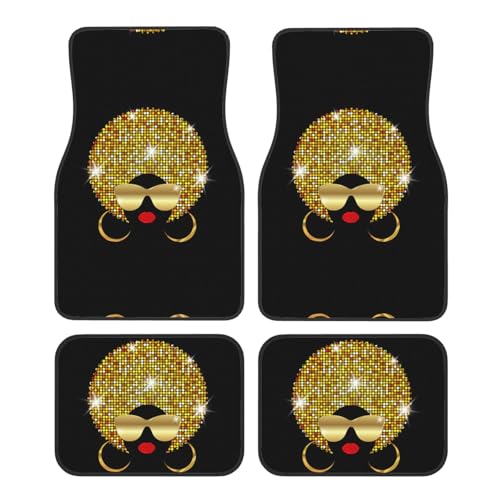 Tapis de voiture universels à motif femme africaine, le cadeau idéal pour conductrice