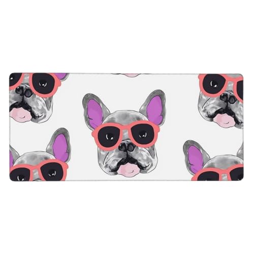 Tapis de souris long avec bords cousus résistant pour clavier et jeu