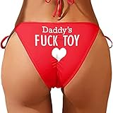 Daddy's Fuck Toy Panties - Sexy Slutty Women's Underwear - Red Naughty Panties
