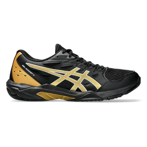 Tênis Asics Gel Rocket 11 Preto e Dourado