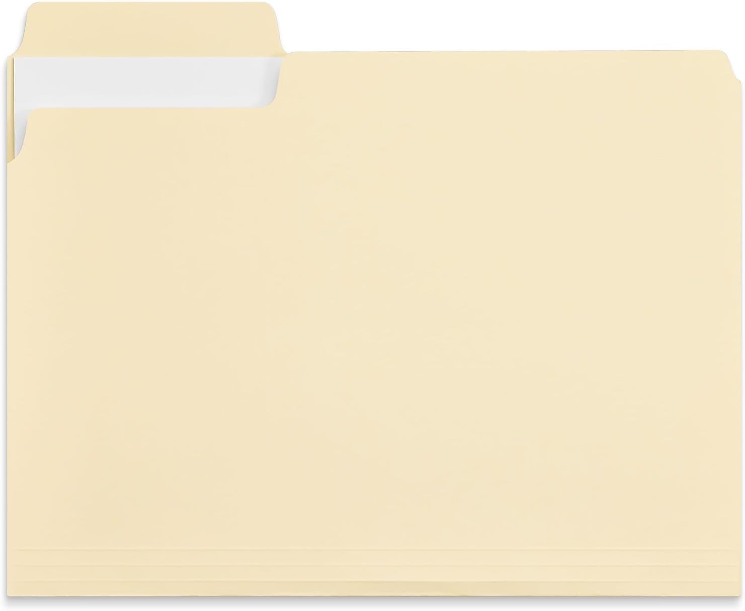 Staples Heavy‑Duty File Folder, Letter Size, 1/3‑Cut Tab, Manila, Durable Construction, 50/Box