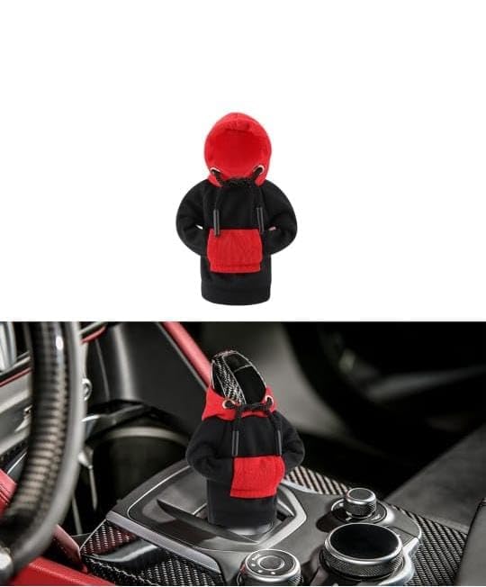 Image of MOONSHINE Car Gear Shift Hoodie | Car Shifter Funny Sweater Superhero Theme Hoodie for Gearshift | Car Shifter Protector Decoration Accessories (Black) (Joker)