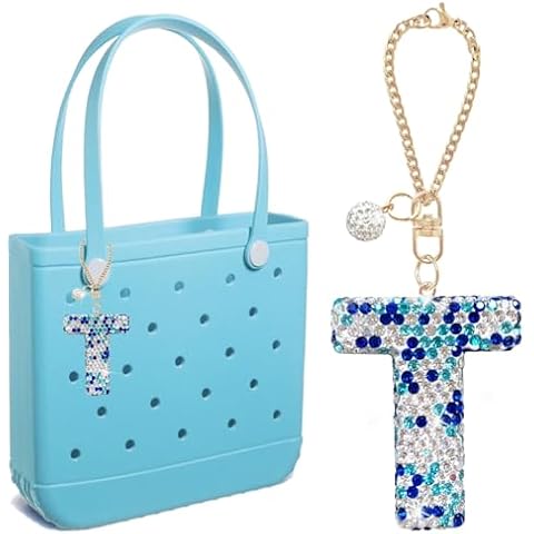 BOAJUNWU Bag Charms for Bogg Bag Accessories,Bogg Bag Charms Keychain for Women Girls,Letter Charms for Beach Tote Bags Cover