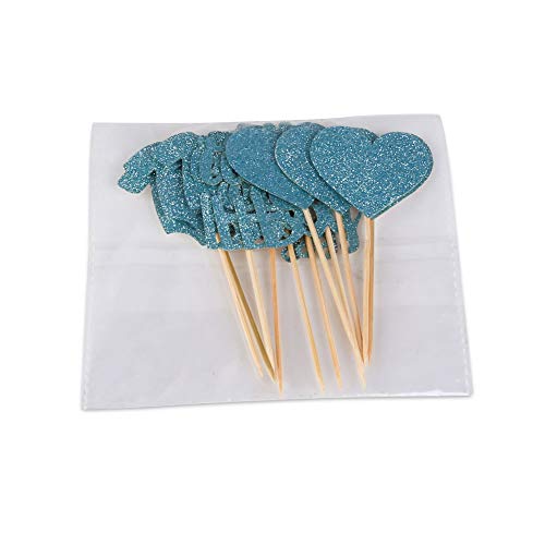 48 Pcs Baby Shower Cupcake Toppers It's A Boy Birthday Cupcake Topper With Baby Jumpsuits Cupcake Picks Boys Birthday Party Cake Decorations Supplies Blue #TOP6