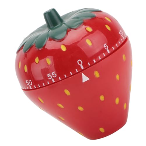 Hemobllo Temporizador con Alarma Recordatorio De Cocina Gestor De Tiempo De Cocción Acero Inoxidable Color Rojo
