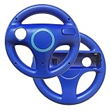AreMe Rennlenkrad für Wii und Wii U Fernbedienung, Blau, 2 Stück