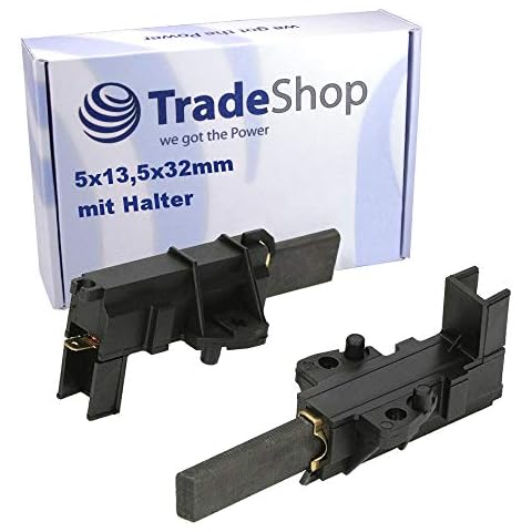 2x Kohlebürsten Motorkohlen 5x13,5x32mm 4,8mm AMP mit Halter für CESET-Motoren wie MCA52/64-148 Serie MCA61/64-148/BC1/ZN1/KT16 MCA 38/64-148/IE Cover