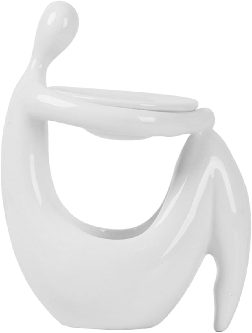 Ciieeo Ceramic Incense Holder Aromatherapy Essential Oil Burner Human Figure Style Desktop Candle Holder for Home Decor Bedroom with Anti-Dry Burn Feature