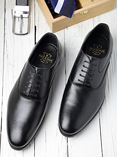 Image of Red Tape Men's Oxford Shoes, Firm Grip, Dynamic Feet Support, Slip-Resistance, Shock Absorption, Better Traction, Soft-Cushioned Insole