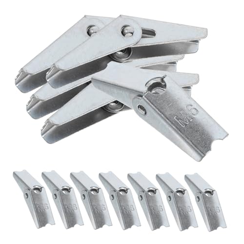 OKUMEYR Toggle Bolt Wing Nut Kit for Drywall 12pcs Galvanized Iron Toggle Anchors Thread