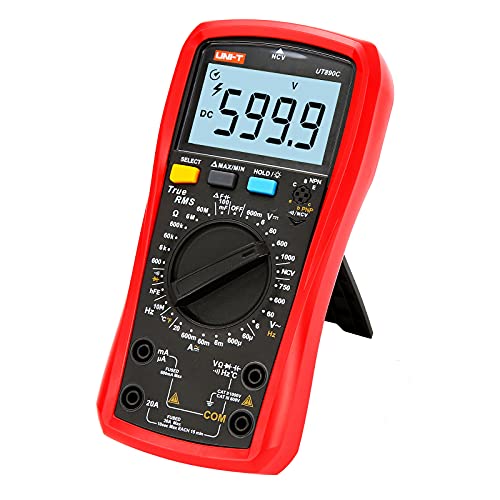 Image of UNI-T Multimeter Kit UT890C True RMS 6000Counts Volt Meter Ohmmeter, Ac Dc Voltage Current Amp Capacitance Meter Temperature hFE Diode Continuity Test NCV for Automotive HVAC