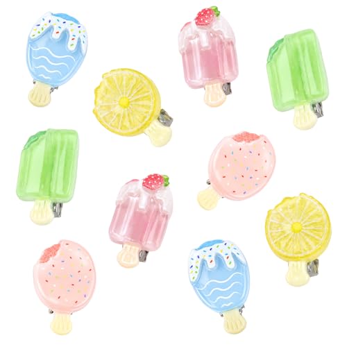 10 piezas mini pinzas de helado para niñas miniatura 1