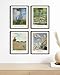 HAUS AND HUES Claude Monet Artwork Fine Art Paintings Set of 4 Water Lilies Posters, Famous Art, Modern Prints UNFRAMED 8