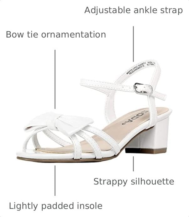 Image of Soda Girly-2 Children's Girl's Open Toe Slingback Block High Heel Sandals