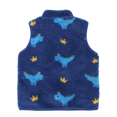 Image of JESKIDS Girls' Boys Sherpa Fleece Vest Outwear Lightweight Solid Color Cute Jacket with Pockets 2-11 Years